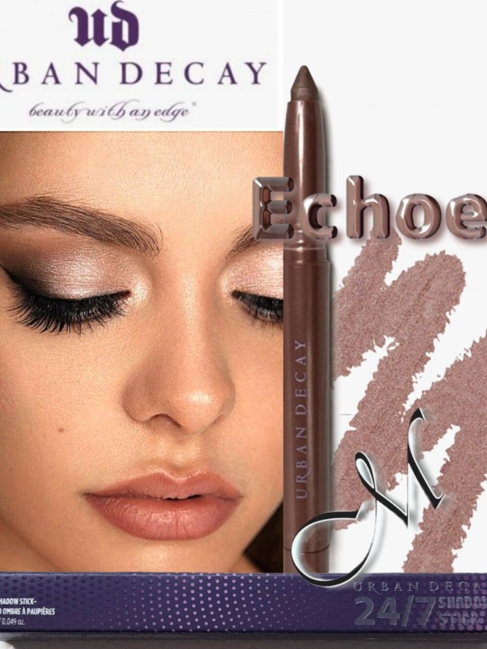 Urban Decay 24/7 Eye Shadow Stick* ~ ECHOED (Cool Taupe Shimmer) 1.4g NIB